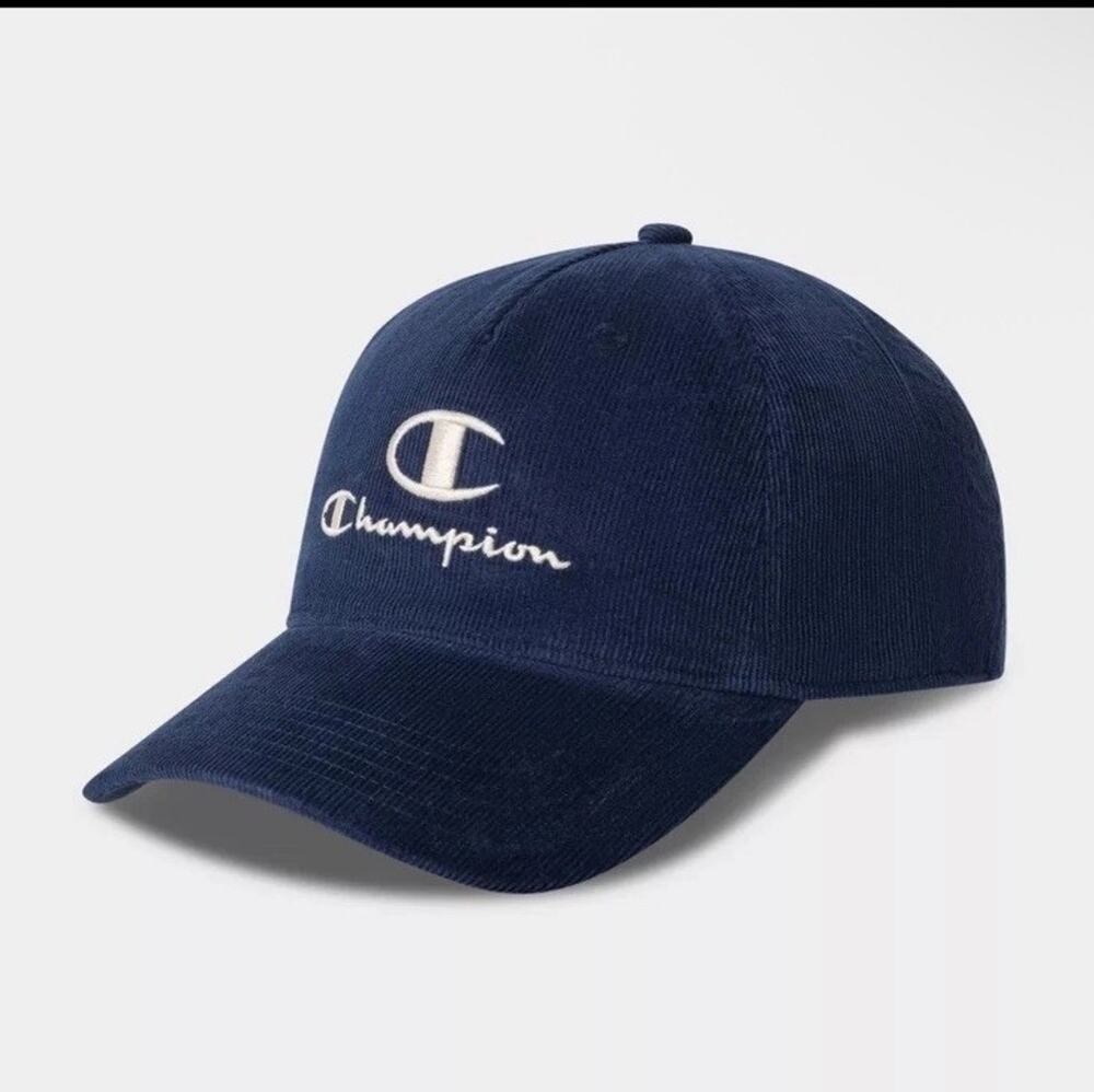 NEW Champion Adult Hobby Corduroy Baseball Hat Navy. Adjustable 1 Size Fits Most